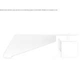 Rectangular wooden desk with leather details Padria