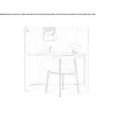 Office desk with sound-absorbing screens Sisimiut