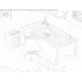 Laminam® executive desk with shelves Eagle
