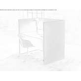 Rectangular desk with sound-absorbing screens Bojaca
