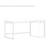 Rectangular wooden office desk with shelves Cornea