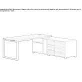Executive desk with shelves Alsleben