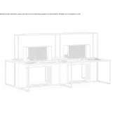 Multi-office sectional desk with sound-absorbing screens Cornea