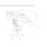 Wooden desk with height adjustment and shelves Healdton