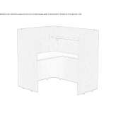 L-shaped desk with sound-absorbing screens Mixcum