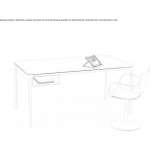Rectangular glass desk Suffern
