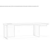 Wooden veneer desk with drawers Lavonia