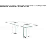 Rectangular, glass executive desk Porecatu