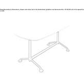 Rectangular console table Messel