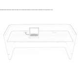 Rectangular wooden work desk Ruente