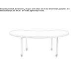 Wooden desk on wheels Onil