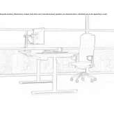 Standing-sitting workstation Dinar