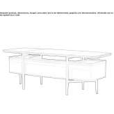 Rectangular wooden desk Rivalba
