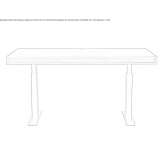 MDF office desk with height adjustment and drawers Caianu