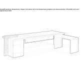 Rectangular wooden desk with drawers Studenok