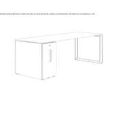 Rectangular desk with shelves Pavona