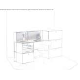 Sectional desk with drawers Silly