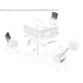 Office workstation with melamine Guatire