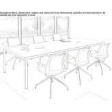 Rectangular wooden office desk Argenton