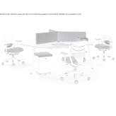 Multi-station desk with electrical sockets Gryon
