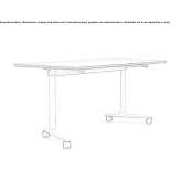 Foldable office desk with height adjustment Pucheni