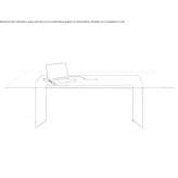Desk/table made of wood and glass Salanda