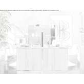 Wooden sectional desk with sound-absorbing screens Winford