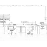 Multiple desks with desk screens Kromeriz