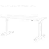 Height adjustable work desk with wheels Carrias