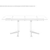 Biurko/stół konferencyjny ze szkła i aluminium Orsaria
