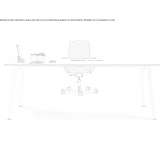 Rectangular work desk Gryon