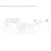 Multifunctional desk with cable management system Gryon