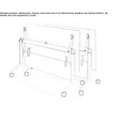 Office desk with a tilting top and wheels Vimory