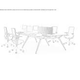 Multifunctional desk with sound-absorbing screens Brassall