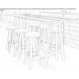 Wooden office desk with cable management system Kula