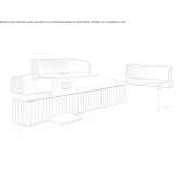 Height-adjustable sectional desk with shelves Dargnies