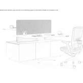 Office desk with multiple melamine and sound-absorbing screens Guatire