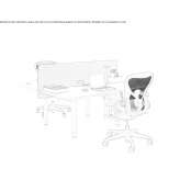 Height adjustable sectional desk Granon
