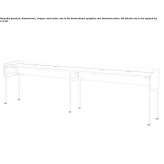 Multi-office sectional desk with cable management Harlech