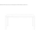 Rectangular metal table Eston