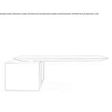 Rectangular desk with electric drive Prat