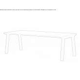 Rectangular wooden executive desk Logten