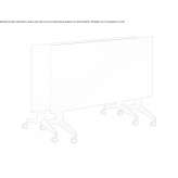 Rectangular office desk with a tiltable top Traisen