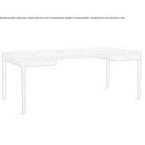Rectangular oak desk with drawers Tommerup