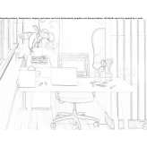 Rectangular work desk Ghelinta