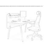 Rectangular work desk Ghelinta