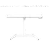 Height-adjustable office desk with a tiltable top on wheels Arzbach