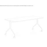 Folding laminate desk on wheels Sisters