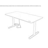 Office desk with height adjustment and electric drive Kuyvozi
