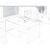 Rectangular desk made of melamine-coated chipboard Bredaryd